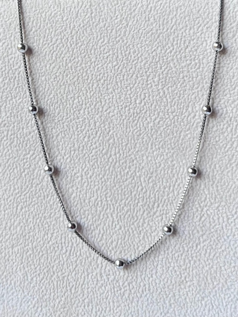 N050 | .925 Italian Sterling Silver Beaded Chain